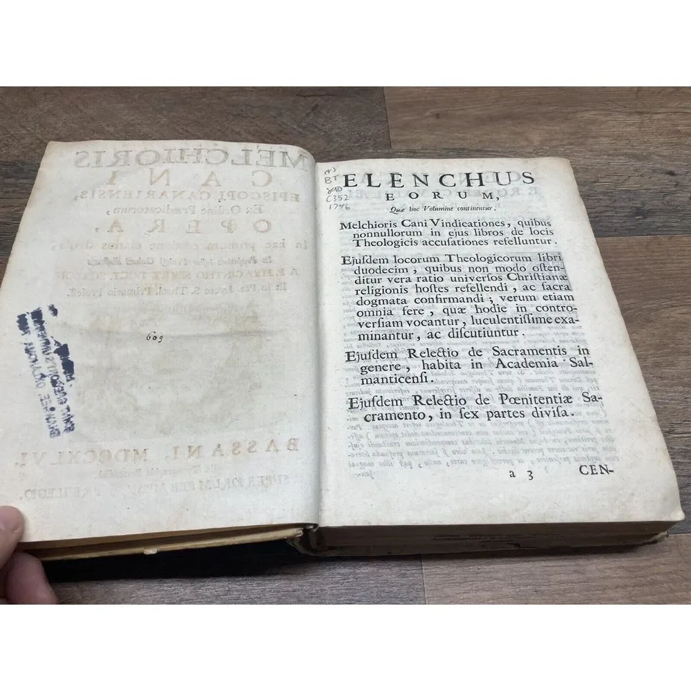 1746 Melchioris Cani Episcopi Canariensis Ex Ordine Praedicatorum‎ -Melchor Cano